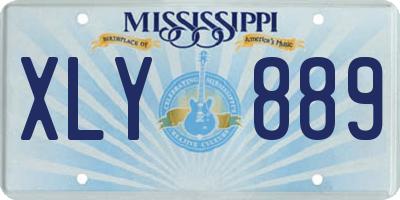 MS license plate XLY889