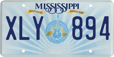 MS license plate XLY894