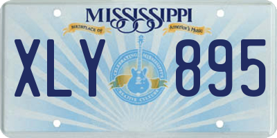 MS license plate XLY895