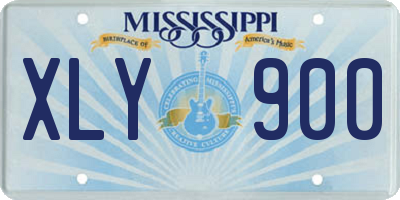 MS license plate XLY900