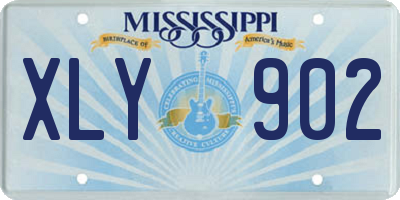 MS license plate XLY902