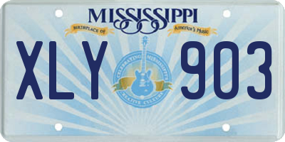 MS license plate XLY903