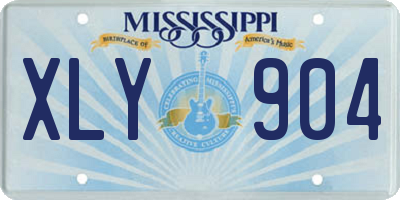 MS license plate XLY904