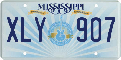 MS license plate XLY907