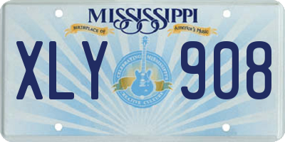 MS license plate XLY908