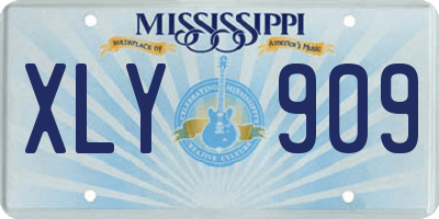 MS license plate XLY909