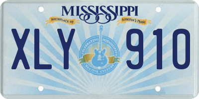 MS license plate XLY910