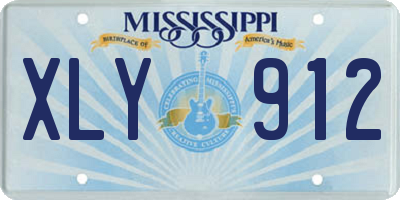 MS license plate XLY912