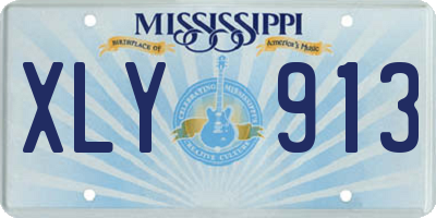 MS license plate XLY913