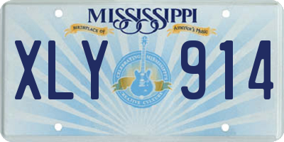 MS license plate XLY914