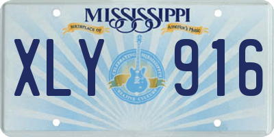 MS license plate XLY916