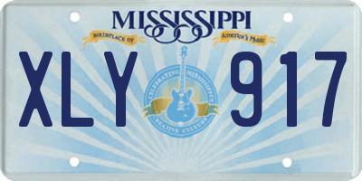 MS license plate XLY917
