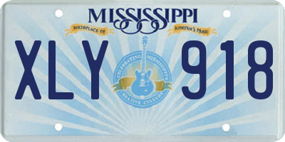 MS license plate XLY918