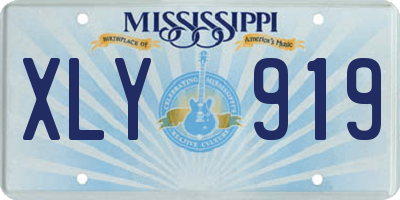 MS license plate XLY919