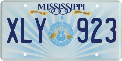 MS license plate XLY923
