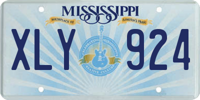 MS license plate XLY924