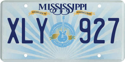 MS license plate XLY927