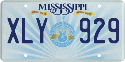 MS license plate XLY929