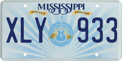 MS license plate XLY933