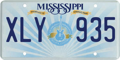 MS license plate XLY935