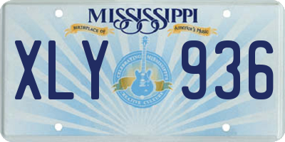 MS license plate XLY936