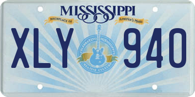 MS license plate XLY940
