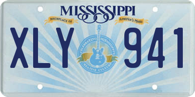 MS license plate XLY941