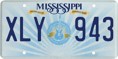 MS license plate XLY943
