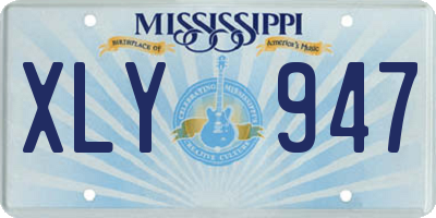 MS license plate XLY947