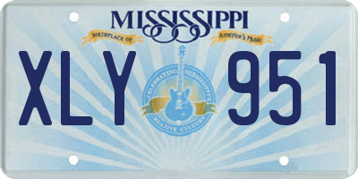 MS license plate XLY951