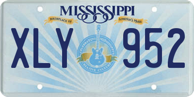 MS license plate XLY952