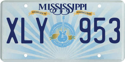 MS license plate XLY953
