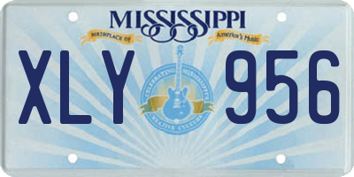 MS license plate XLY956
