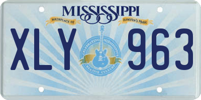 MS license plate XLY963