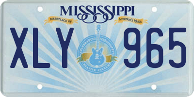 MS license plate XLY965