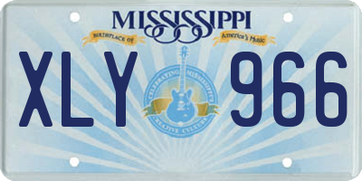 MS license plate XLY966