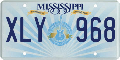 MS license plate XLY968