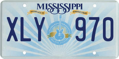 MS license plate XLY970
