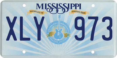 MS license plate XLY973