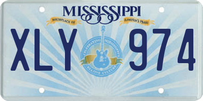 MS license plate XLY974