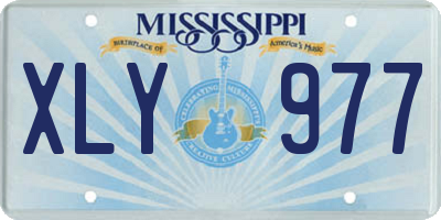 MS license plate XLY977