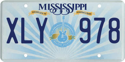 MS license plate XLY978