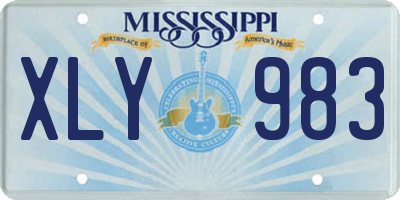 MS license plate XLY983
