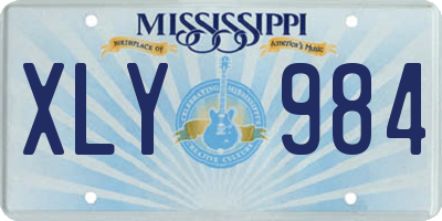 MS license plate XLY984
