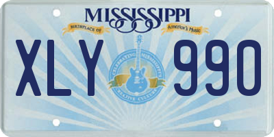 MS license plate XLY990