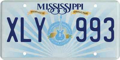 MS license plate XLY993