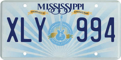 MS license plate XLY994