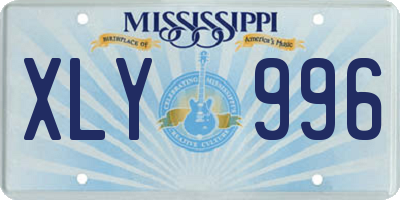 MS license plate XLY996