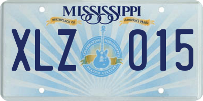 MS license plate XLZ015