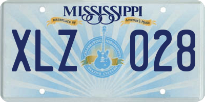 MS license plate XLZ028